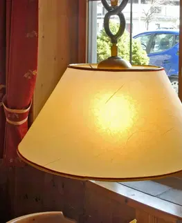 Závesné svietidlá Menzel Menzel Provence Chalet – závesná lampa v žltej