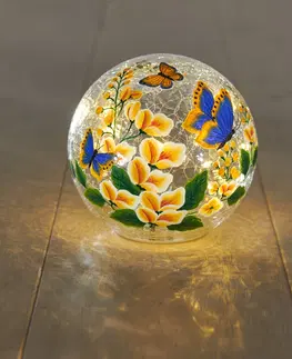 Drobné dekorácie a doplnky LED guľa Motýle