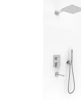 Kúpeľňa KOHLMAN  - Vaňový set s 30 cm dažďovou sprchou, ručnou sprchou a vaňovým výtokom QW211HQ30