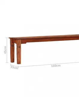 Lavice a stoličky Lavica akáciové drevo Dekorhome 110 cm