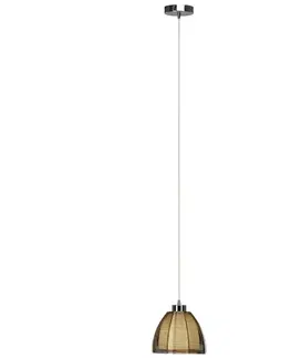 Závesné svietidlá Brilliant Závesná lampa Relax, 1-plameňová 19 cm bronz