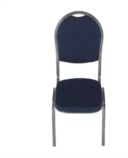 Stoličky Stolička, stohovateľná, látka modrá/sivý rám, JEFF 2 NEW