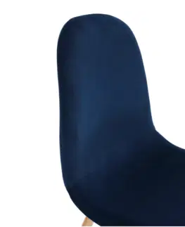 Stoličky Stolička, modrá Velvet látka/buk, LEGA