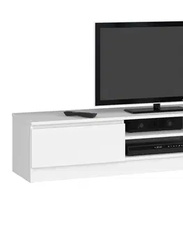 TV stolíky Moderný TV stolík ROMANA160, biely