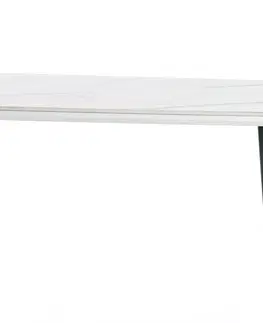 Jedálenské stoly HALMAR Marco jedálenský stôl biely mramor / čierna