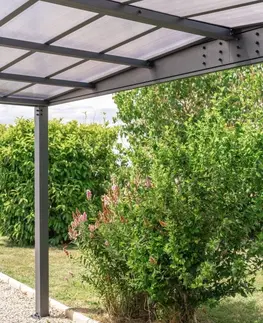 Záhradné domčeky Kovový prístrešok / carport k stene 315 x 502 cm Dekorhome