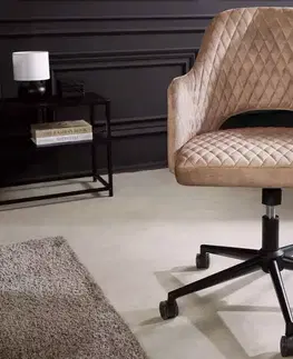 Kancelárske stoličky LuxD Dizajnová kancelárska stolička Laney sivo-béžový zamat