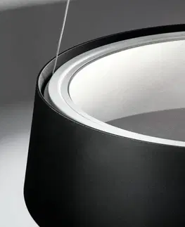 Závesné svietidlá Stilnovo Závesné svietidlo Stilnovo Oxygen LED, čierne, Ø 56 cm