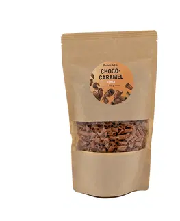 Zdravé maškrtenie Protein & Co. Čokoládové hoblinky s karamelom Váha: 150 g