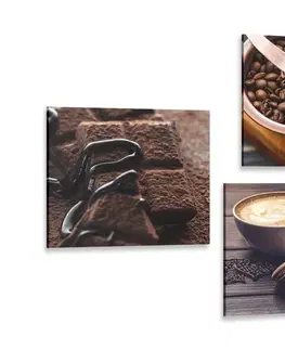 Zostavy obrazov Set obrazov pre milovníkov kávy