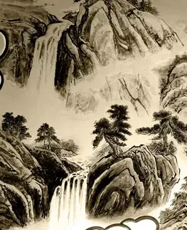 Samolepiace tapety Samolepiaca tapeta čínska sépiová krajinomaľba