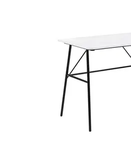 Písacie stoly Dkton Dizajnový písací stôl Nava 100 cm, biely 2