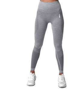 Dámske klasické nohavice Legíny Boco Wear Sparkle Grey Melange Shape Push Up šedá - XS/S