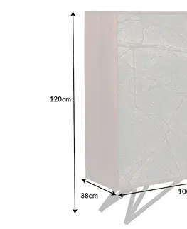Komody LuxD Dizajnová vysoká komoda Quillon 120 cm prírodný kameň