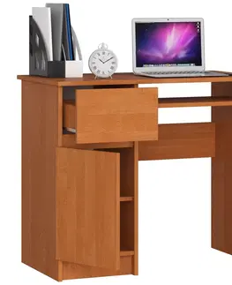 Písacie stoly Dizajnový písací stôl PIXEL90L, jelša