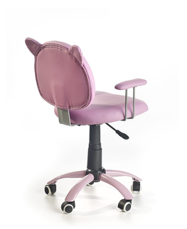 Kancelárske stoličky HALMAR Kitty detská stolička na kolieskach s podrúčkami ružová / biela