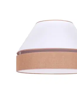 Svietidlá   - Stropné svietidlo AVIGNON 1xE27/15W/230V pr. 50 cm biela/hnedá 
