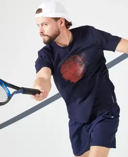 bedminton Pánske tričko TTS Soft na tenis tmavomodré