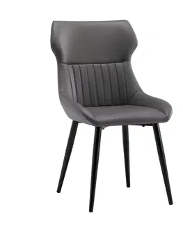 Stoličky Jedálenská stolička, tmavosivá/čierna, SAGARA