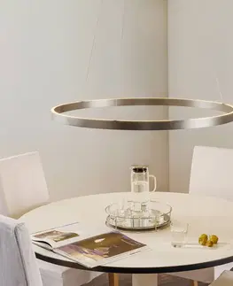 Závesné svietidlá Knapstein Circle – závesné LED svietidlo s ovládaním gestami