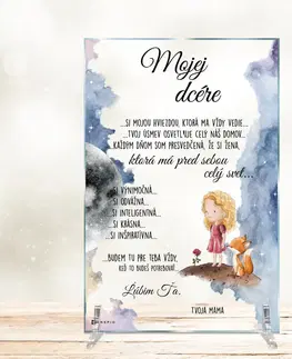 Tabuľky s venovaním (darčeky) Originálny darček pre dcéru - plaketa s vlastným textom a dizajnom