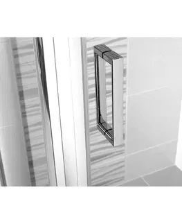 Sprchovacie kúty MEREO - Sprchový kút, LIMA, štvorec, 120 cm, chróm ALU, sklo Point, dvere lietacie CK86552K