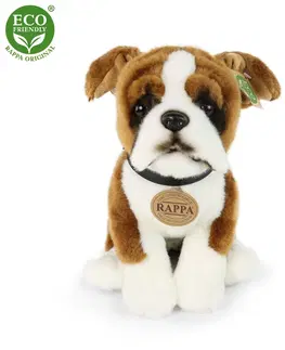 Plyšové hračky RAPPA - Plyšový pes boxer 27 cm ECO-FRIENDLY
