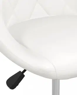 Kancelárske stoličky Kancelárska stolička umelá koža / chróm Dekorhome Biela