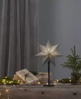 Vianočné svetelné hviezdy STAR TRADING Stojaca hviezda Ozen výška 55 cm