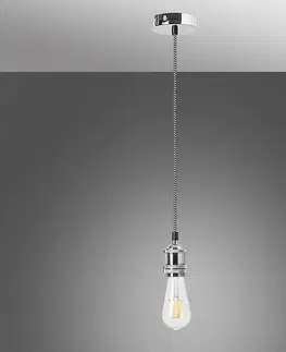 Moderné lampy do obývačky Luster Fixy 1418 Strieborný vrkoč LW1