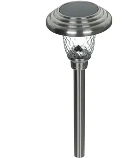 Záhradné lampy Retlux RGL 114 Solárne zapichovacie svietidlo nehrdz. oceľ, 1x LED studená bílá