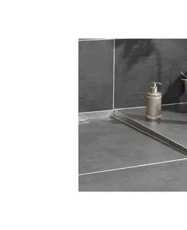 Sprchovacie kúty HOPA - Spádová lišta NEO - čierna - Farba - Čierna , Materiál - Nerez, Rozmer A - 150, Variant - Pravá ZLLSN150PCZ