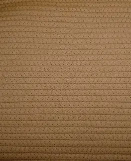Úložné boxy TEMPO-KONDELA SABI, pletený kôš, biela/prírodná, 60x12,5 cm
