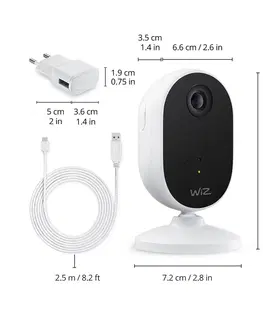 SmartHome Štartovací balíček WiZ Štartovacia súprava vnútornej bezpečnostnej kamery WiZ s 3 x E27
