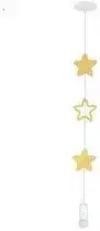 Nábytok Detská závesná lampa STARS 1xE27 Candellux Biela / zlatá