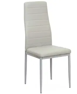 Jedálenské stoličky KONDELA Coleta Nova jedálenská stolička sivá / strieborná