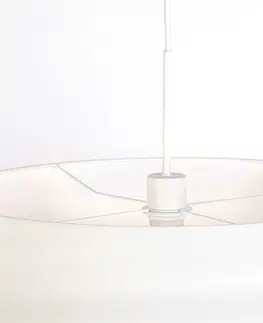 Zavesne lampy Moderná závesná lampa biela s bielym tienidlom 50 cm - Combi 1
