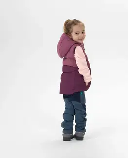 bundy a vesty Detská turistická prešívaná vesta 2-6 rokov fialová
