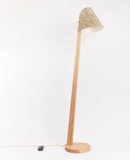 Stojacie lampy Almut von Wildheim ALMUT 1411 stojaca lampa zakriv., Ø30cm čisté seno