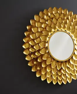 Zrkadlá LuxD Dizajnové nástenné zrkadlo Lanesia  zlaté  x  25817