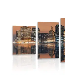 Obrazy mestá 5-dielny obraz mesto Manhattan