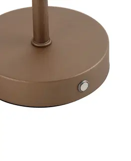 Stolove lampy Moderne tafellamp bruin oplaadbaar - Poppie