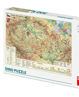 Hračky puzzle DINO - Mapa českej republiky 500 dielikov