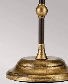 Stolové lampy Elstead Stolná lampa Amarilli, bronz, biele textilné tienidlo