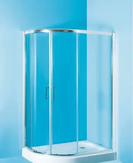 Sprchovacie kúty HOPA - Sprchovací asymetrický kút s vaničkou IBIZA II - Farba rámu zásteny - Hliník chróm, Rozmer A - 100, Rozmer B - 80, Smer zatváranie - Pravé (DX), Výplň - Číre bezpečnostné sklo - 5 mm OLBIBI210P