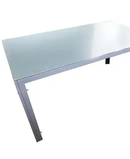 Záhradné stoly Sklenený stôl Bergen 73x90x150cm farba šedá