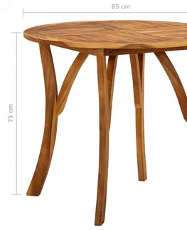 Záhradné stoly Záhradný stôl hnedá Dekorhome 85x85x75 cm
