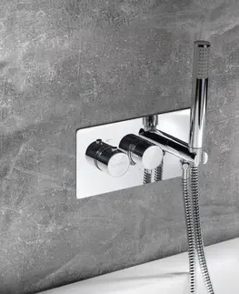 Kúpeľňové batérie SAPHO - RHAPSODY podomietková sprchová termostatická batéria vrátane ručnej sprchy, 2/3 výstupy, chróm 5508