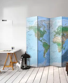 Paravány Paraván World Map Dekorhome