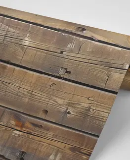 Tapety s imitáciou dreva Tapeta moderná imitácia dreva v hnedom